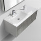 KubeBath Fitto 48 in. Ash Gray Wall Mount Modern Bathroom Vanity - Single Sink, S1200SHGASH