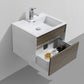 KubeBath Fitto 24 in. Havana Oak Wall Mount Modern Bathroom Vanity, S600CO