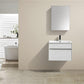 KubeBath Fitto 24 in. High Gloss White Wall Mount Modern Bathroom Vanity, S600GW