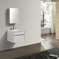 KubeBath Fitto 24 in. High Gloss White Wall Mount Modern Bathroom Vanity, S600GW