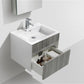 KubeBath Fitto 24 in. Ash Gray Wall Mount Modern Bathroom Vanity, S600HGASH