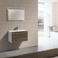 KubeBath Fitto 32 in. Havana Oak Wall Mount Modern Bathroom Vanity, S800CO