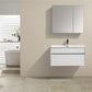 KubeBath Fitto 32 in. Wall Mount Modern Bathroom Vanity - High Gloss White, S800GW, S800GW