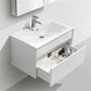 KubeBath Fitto 32 in. Wall Mount Modern Bathroom Vanity - High Gloss White, S800GW, S800GW