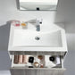 KubeBath Fitto 32 in. Wall Mount Modern Bathroom Vanity - Ash Gray, S800HGASH