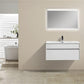 KubeBath Fitto 36 in. High Gloss White Wall Mount Modern Bathroom Vanity, S900GW