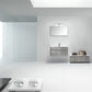 KubeBath Fitto 36 in. Ash Gray Wall Mount Modern Bathroom Vanity, S900HGASH