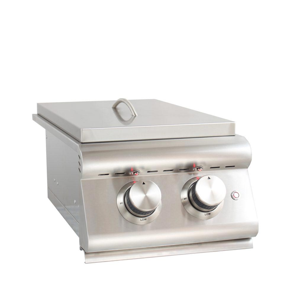 Blaze LTE Double Side Natural Gas Burner with Lights, BLZ-SB2LTE-NG