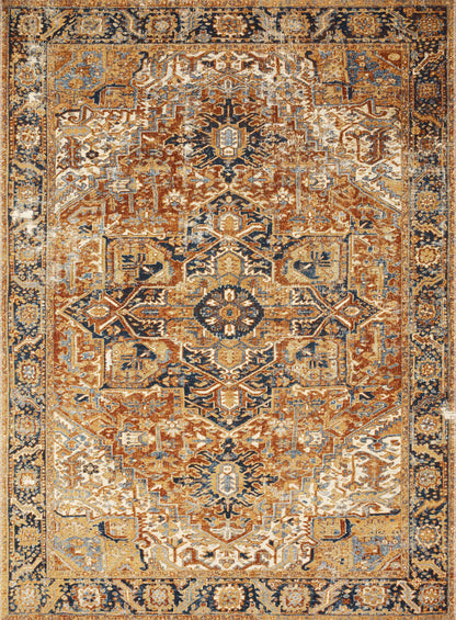 Loloi Rugs Sebastian Collection Rug in Red, Navy - 10'6" x 13'9"