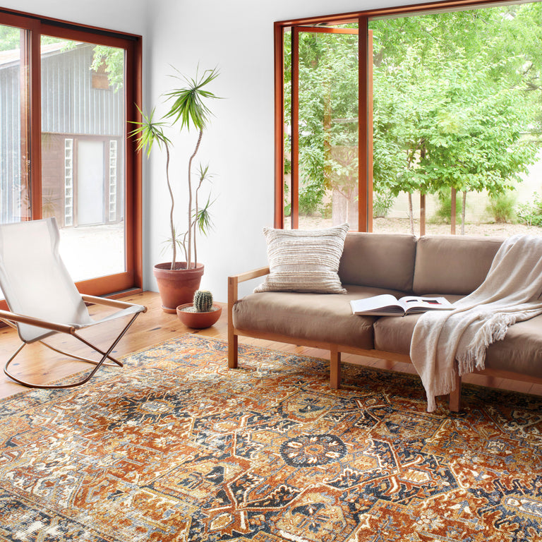 Loloi Rugs Sebastian Collection Rug in Red, Navy - 10'6" x 13'9"