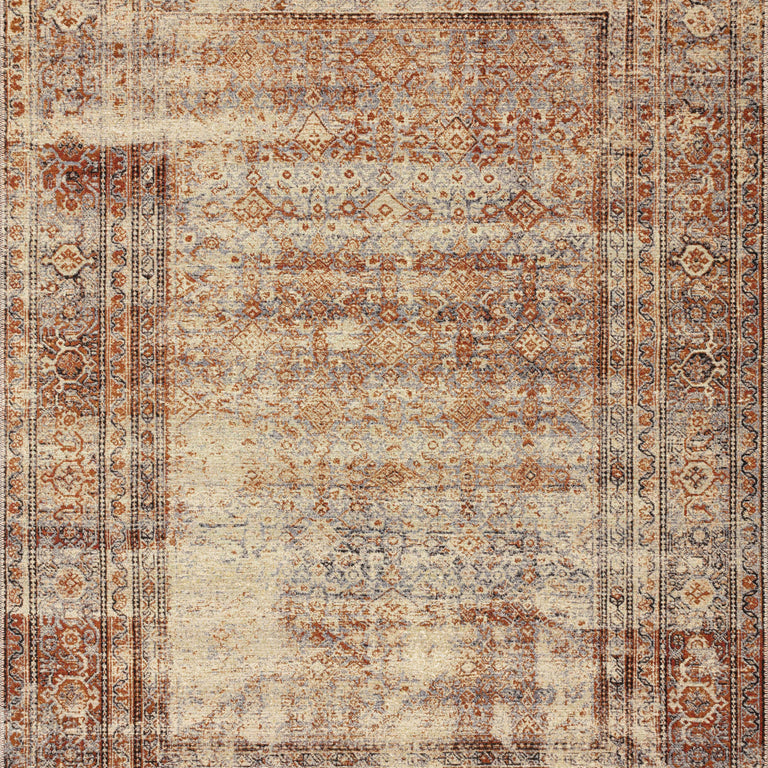 Loloi Rugs Sebastian Collection Rug in Natural, Brick - 10'6" x 13'9"