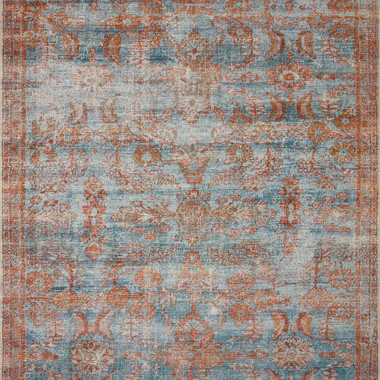 Loloi Rugs Sebastian Collection Rug in Ocean, Spice - 10'6" x 13'9"