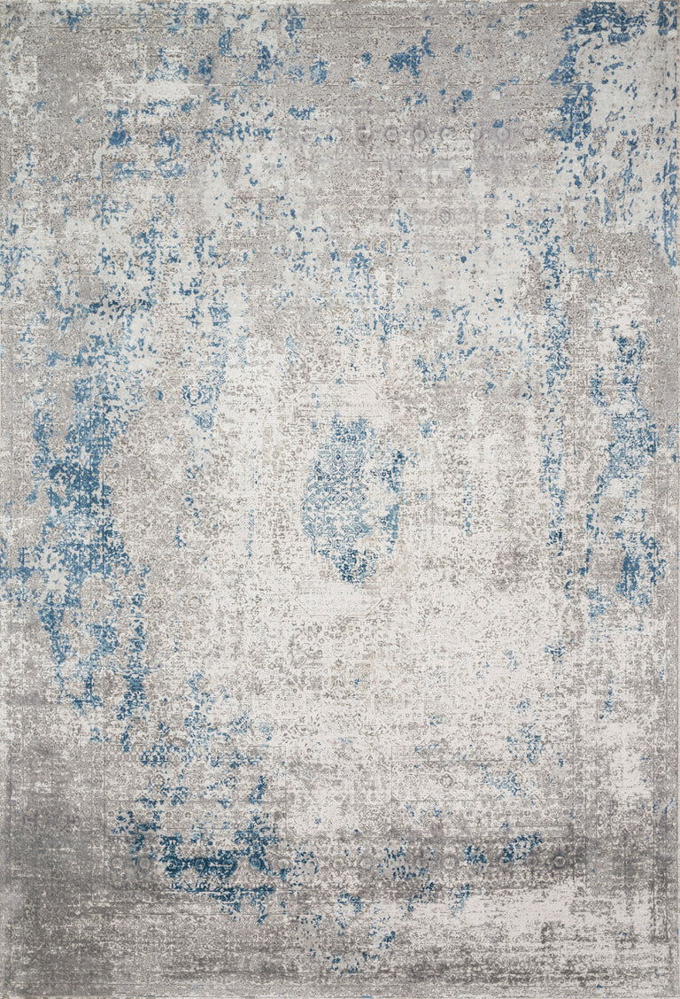 Loloi Rugs Sienne Collection Rug in Dove, Ocean - 12'2" x 15'