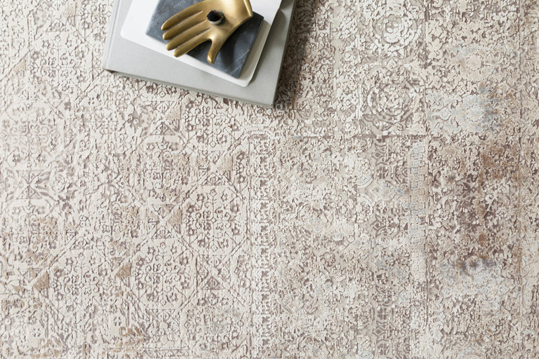 Loloi Rugs Sienne Collection Rug in Ivory, Pebble - 12'2" x 15'