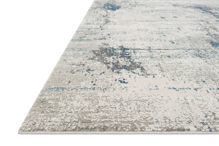 Loloi Rugs Sienne Collection Rug in Ivory, Ocean - 6'7" x 9'2"