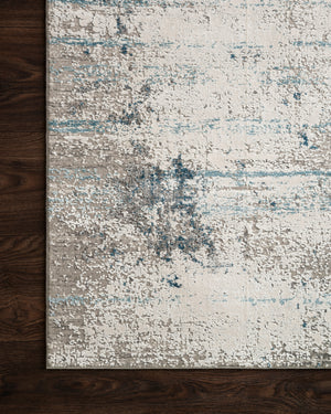 Loloi Rugs Sienne Collection Rug in Ivory, Ocean - 5'3" x 7'8"