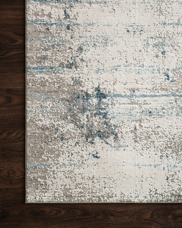 Loloi Rugs Sienne Collection Rug in Ivory, Ocean - 7'10" x 10'10"