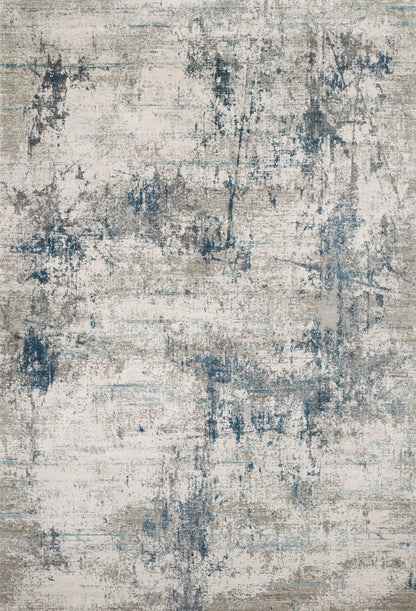 Loloi Rugs Sienne Collection Rug in Ivory, Ocean - 7'10" x 10'10"