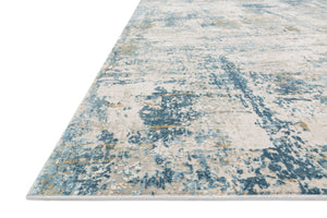 Loloi Rugs Sienne Collection Rug in Grey, Blue - 2'7" x 12'0"