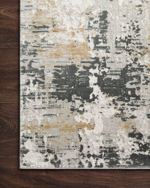Loloi Rugs Sienne Collection Rug in Ivory, Granite - 5'3" x 7'8"