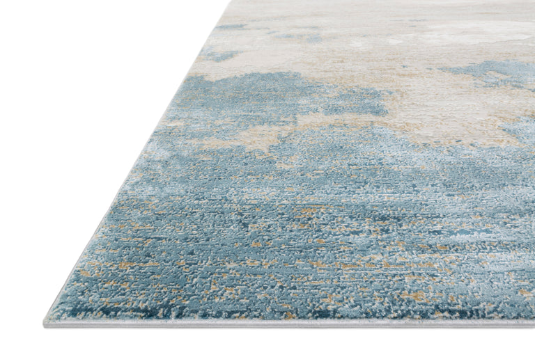 Loloi Rugs Sienne Collection Rug in Sand, Ocean - 6'7" x 9'2"