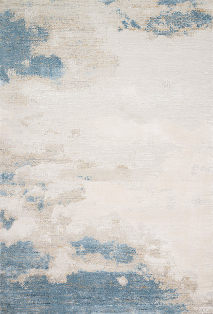Loloi Rugs Sienne Collection Rug in Sand, Ocean - 7'10" x 10'10"