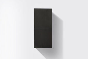 KubeBath Bliss 12" Wide by 24" High Linen Side Cabinet With Two Doors in Black Wood Finish, SLBS28-BK