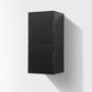 KubeBath Bliss 12" Wide by 24" High Linen Side Cabinet With Two Doors in Black Wood Finish, SLBS28-BK