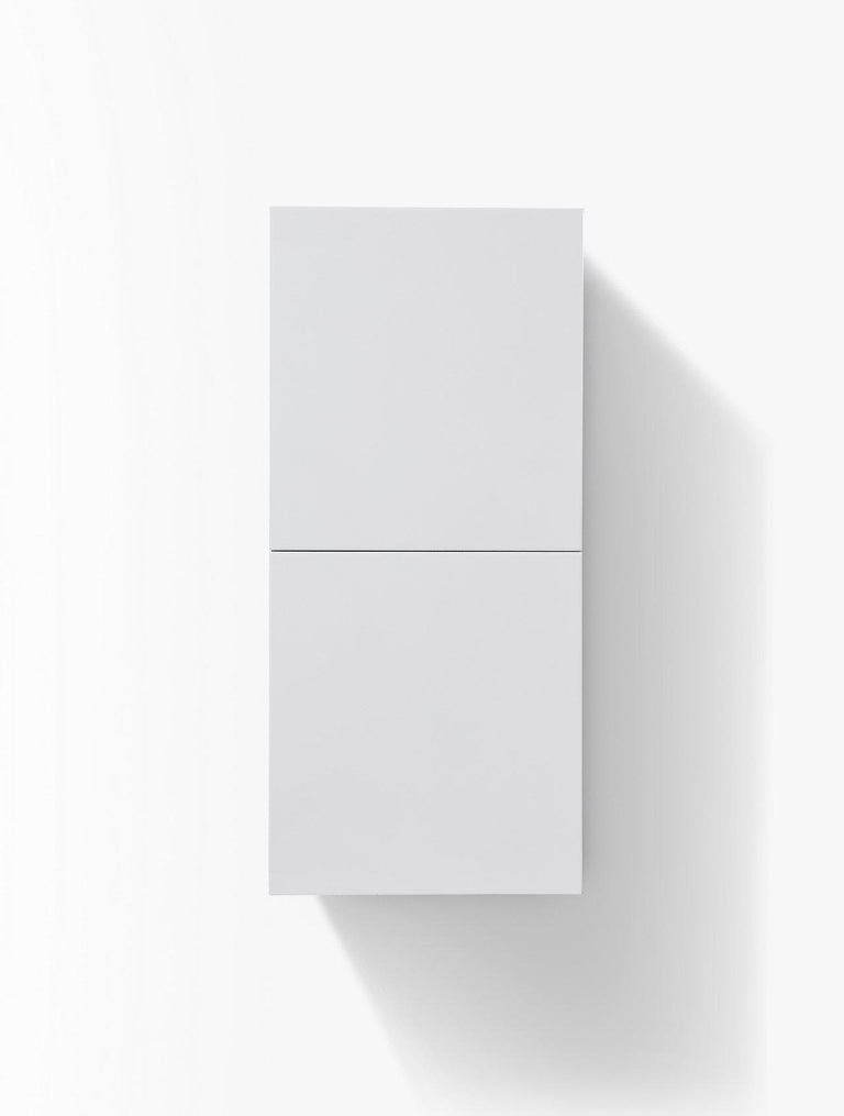 KubeBath Bliss 12" Wide by 24" High Linen Side Cabinet With Two Doors in Gloss White Finish, SLBS28-GW