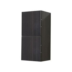 KubeBath Bliss 12" Wide by 24" High Linen Side Cabinet With Two Doors in High Gloss Gray Oak Finish, SLBS28-HGGO
