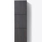 KubeBath Bliss 18" Wide by 59" High Linen Side Cabinet With Three Doors in Gray Oak Finish, SLBS59-GO