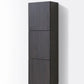 KubeBath Bliss 18" Wide by 59" High Linen Side Cabinet With Three Doors in Gray Oak Finish, SLBS59-GO