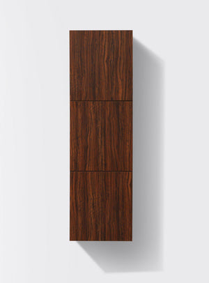 KubeBath Bliss 18" Wide by 59" High Linen Side Cabinet With Three Doors in Walnut Finish, SLBS59-WNT
