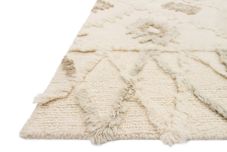 Loloi Rugs Symbology Collection Rug in Ivory, Slate - 9'3" x 13'