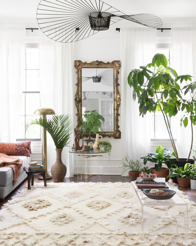Loloi Rugs Symbology Collection Rug in Ivory, Slate - 9'3" x 13'