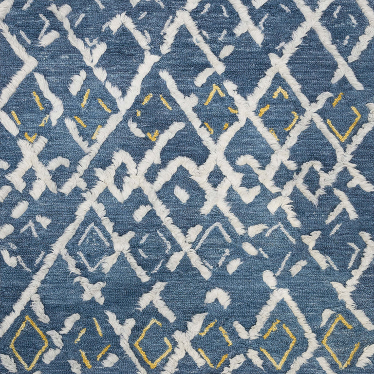 Loloi Rugs Symbology Collection Rug in Denim, Dove - 7'9" x 9'9"