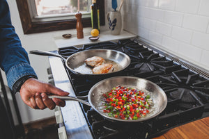 Sardel 12 Inch Stainless Steel Skillet Pan, 1002