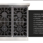 Kucht Professional 36 in. 5.2 cu ft. Natural Gas Range with Silver Knobs, KRG3618U-S