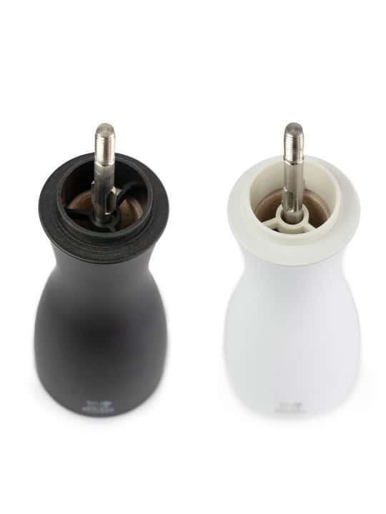 Peugeot Tahiti Duo Pepper and Salt Mill in Wood Matte Black and White 15 cm - 6in