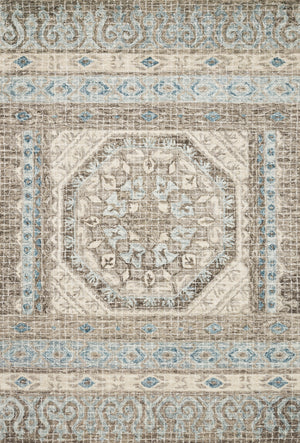 Loloi Rugs Tatum Collection Rug in Stone, Blue - 9'3" x 13'