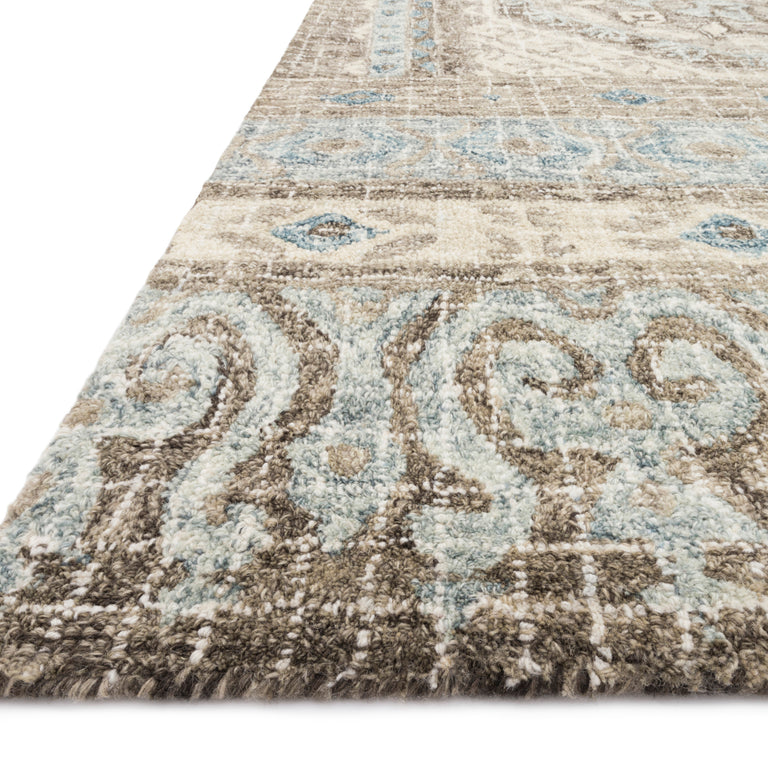 Loloi Rugs Tatum Collection Rug in Stone, Blue - 7'9" x 9'9"
