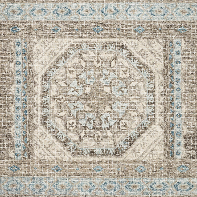 Loloi Rugs Tatum Collection Rug in Stone, Blue - 7'9" x 9'9"