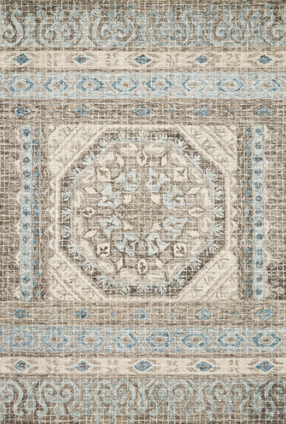 Loloi Rugs Tatum Collection Rug in Stone, Blue - 7'9" x 9'9"