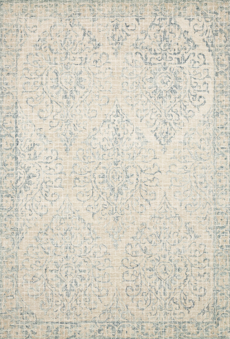 Loloi Rugs Tatum Collection Rug in Natural, Sky - 7'9" x 9'9"