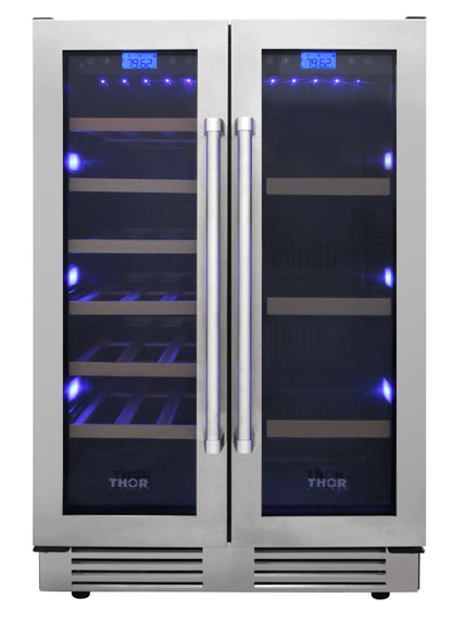 Thor Kitchen 24 in. 21 Bottle & 95-Can Wine Cooler, TBC2401DI | Premium Home Source