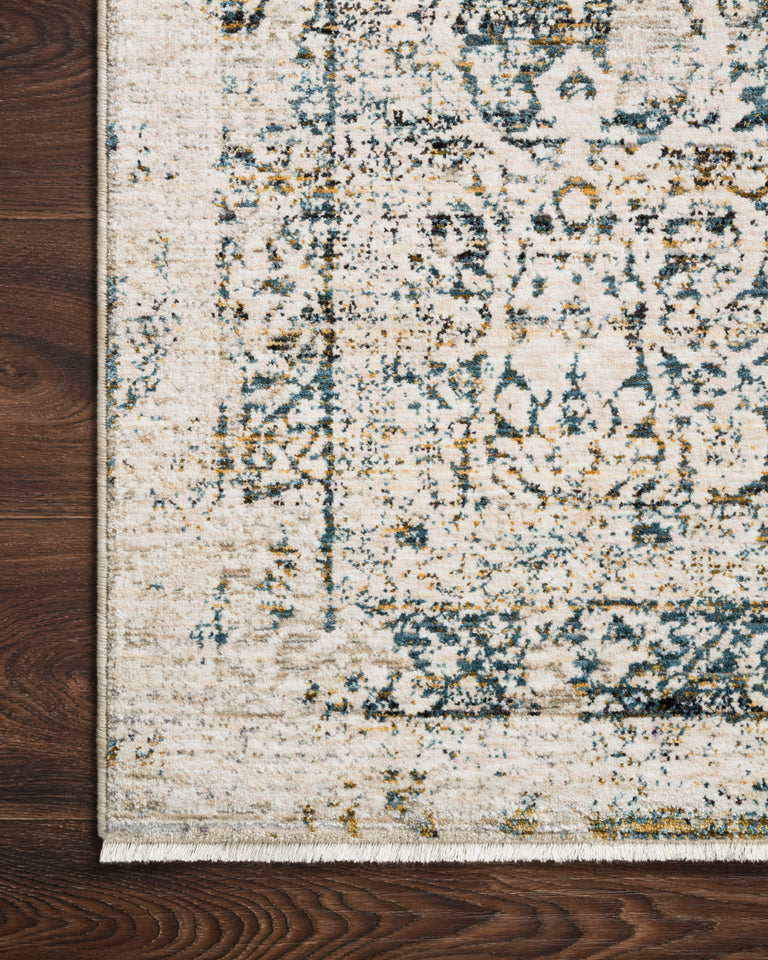 Loloi Rugs Theia Collection Rug in Natural, Ocean - 7'10" x 7'10"