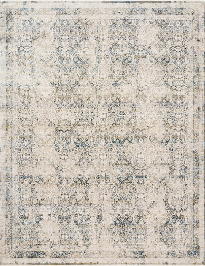 Loloi Rugs Theia Collection Rug in Natural, Ocean - 6'7" x 9'6"