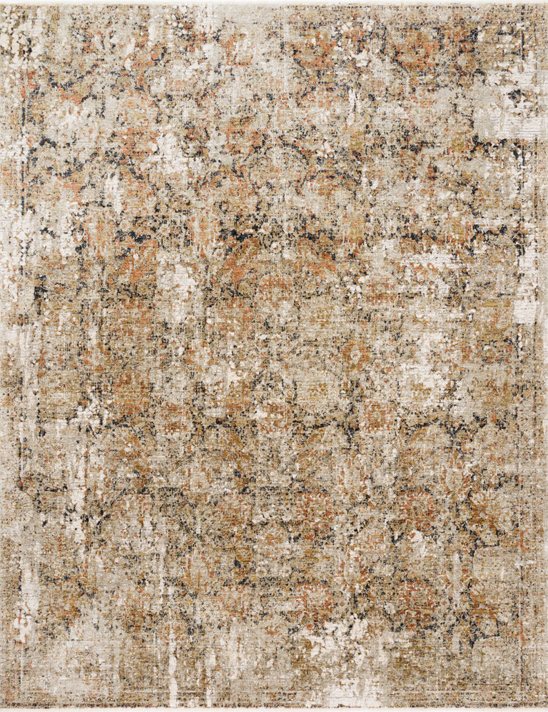 Loloi Rugs Theia Collection Rug in Taupe, Gold - 7'10" x 7'10"