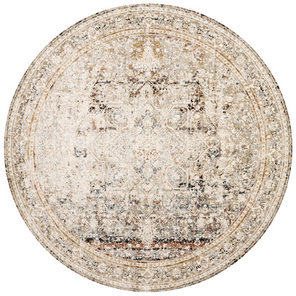 Loloi Rugs Theia Collection Rug in Taupe, Brick - 7'10" x 7'10"