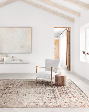 Loloi Rugs Theia Collection Rug in Taupe, Brick - 6'7" x 9'6"